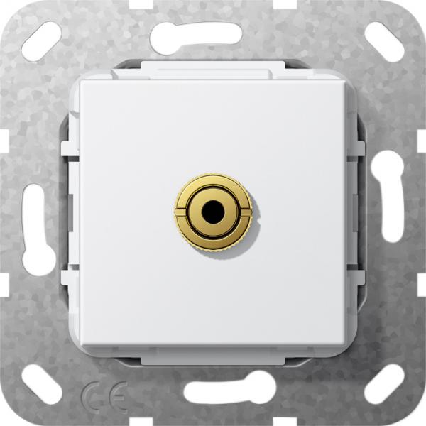 Gira Miniklinke 3,5 mm Kabelpeitsche Einsatz Reinwei§ 564903