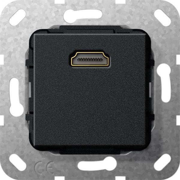 Gira HDMI Gender Changer Einsatz Schwarz matt 566910