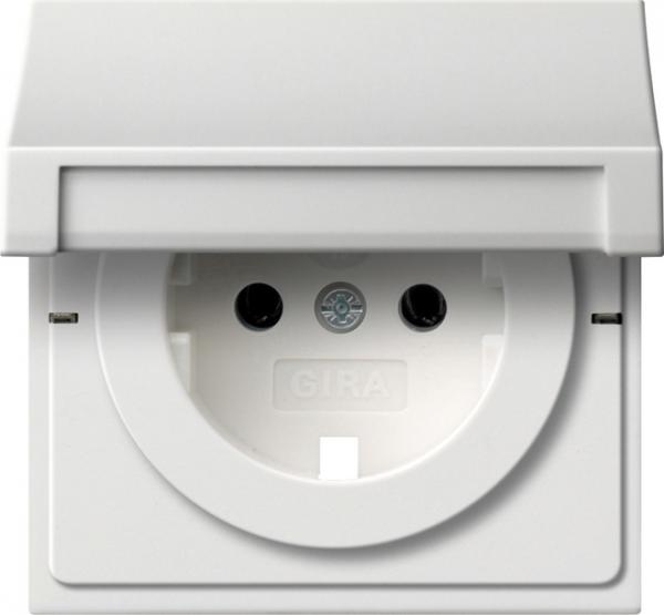 Gira Abd. SCHUKO KD + SH Flächenschalter Reinweiß 1442112