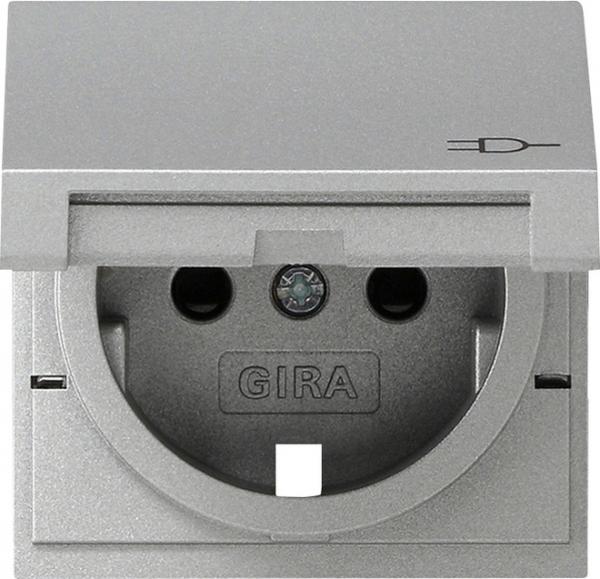 Gira Abd. SCHUKO KD + SH System 55 F Alu 144226