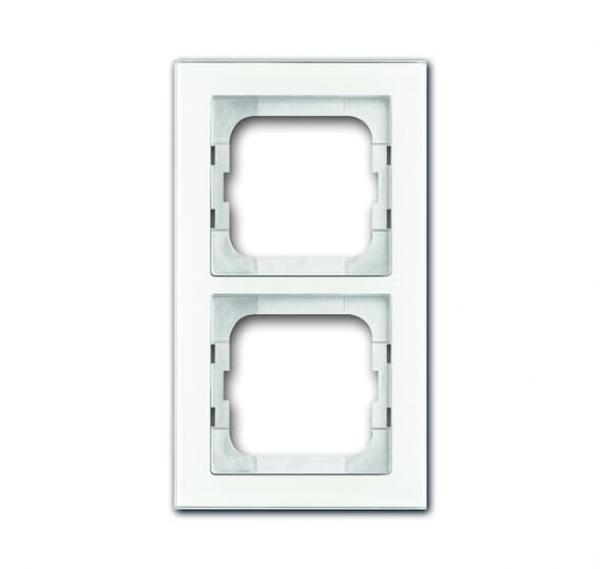 B+J Busch-axcent¨,  Rahmen 2-fach, wei§glas 1722-280