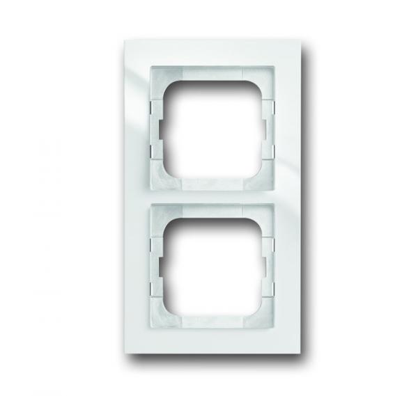 B+J Busch-axcent¨,  Rahmen flat, 2-fach, studiowei§ 1722-284/11