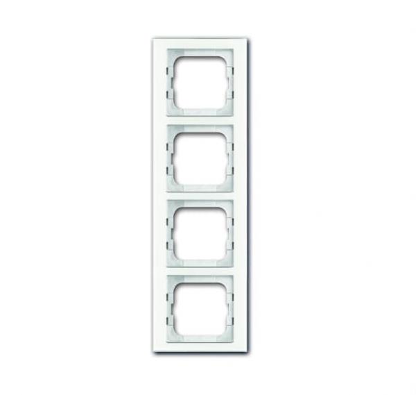 B+J Busch-axcent¨,  Rahmen 4-fach, wei§glas 1724-280