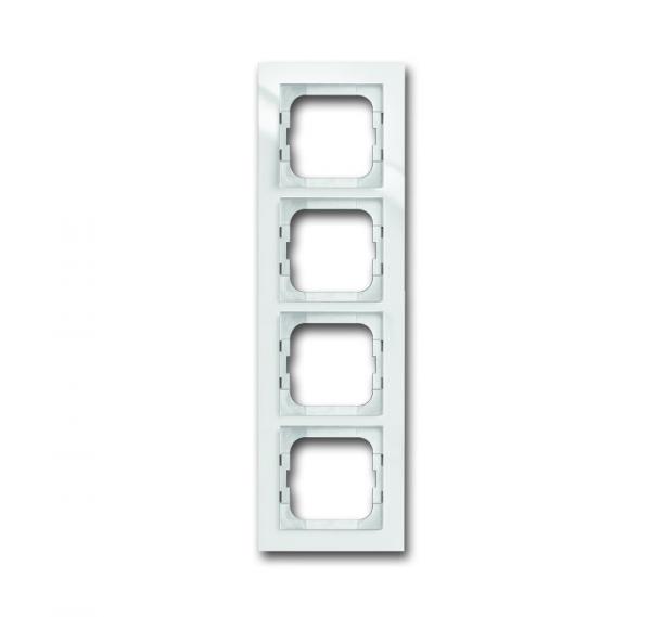 B+J Busch-axcent¨,  Rahmen flat, 4-fach, studiowei§ 1724-284/11