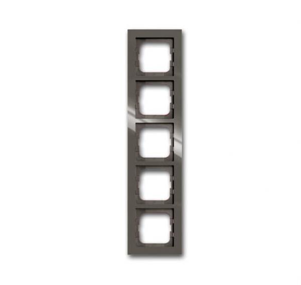 B+J Busch-axcent¨,  Rahmen 5-fach, entr_e-grau 1725-291
