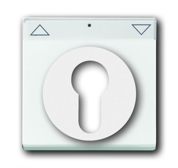 B+J future linear, Abdeckung für Schlüsselschalter, studioweiß 1755SL/PZ-84-101