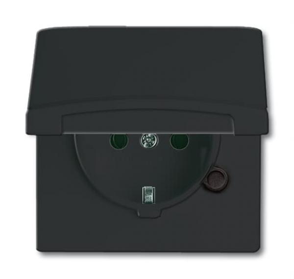 B+J allwetter Steckdose mit Klappdeckel anthrazit 20 EUGK-35-101