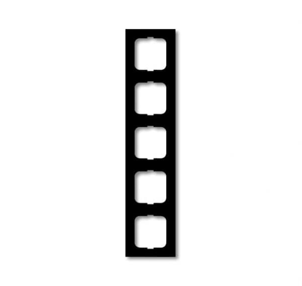 B+J future® linear,  Rahmen 5-fach, Linear, schwarz matt 1725-885K