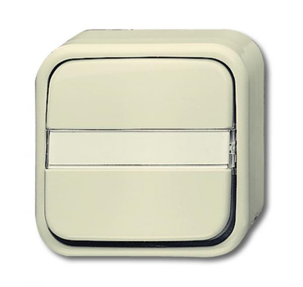 B+J Busch-Duro 2000® AP Wippschalter mit Beschriftungsfeld weiß 2601/6 NAP