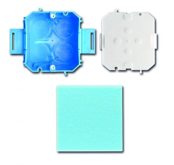 B+J Busch-axcent¨,  Montageset Busch-axcent¨ flat Beton 1-fach,  3068/10