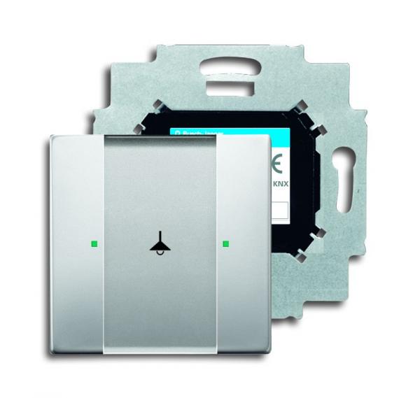 B+J  UP-Sensoren pur edelstahl, Tastsensor, 1-fach mit Busankoppler, edelstahl 6125/01-866