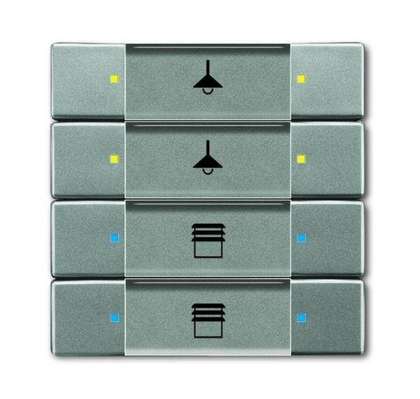 B+J  UP-Sensoren solo¨, Tastsensor, 4/8-fach, Multifunktion, graumetallic 6127/02-803