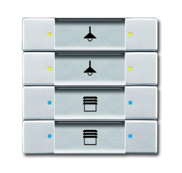 B+J  UP-Sensoren future¨ linear, Tastsensor, 4/8-fach, Multifunktion, alusilber 6127/02-83