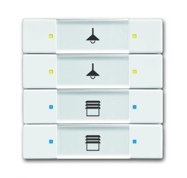 B+J  UP-Sensoren solo¨, Tastsensor, 4/8-fach, Multifunktion, studiowei§ 6127/02-84