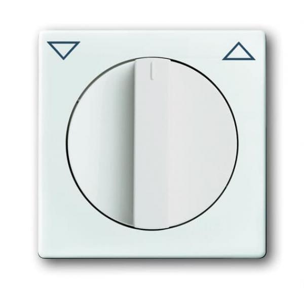 B+J future linear, Abdeckung mit Drehgriff, studioweiß 1740-84