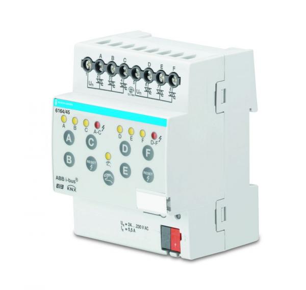 B+J Busch-Installationsbus¨ KNX, REG-Aktoren, Ventilantriebaktor, 6-fach, REG,  6164/45