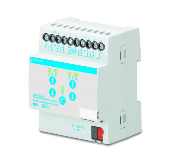B+J Busch-Installationsbus¨ KNX, REG-Aktoren, 2-fach Jalousieaktor, 6 A, 230 V AC -102,  6196/20-102