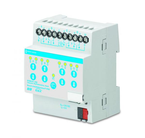 B+J Busch-Installationsbus¨ KNX, REG-Aktoren, 4-fach Jalousieaktor, 6 A, 24 V DC -102,  6196/41-102