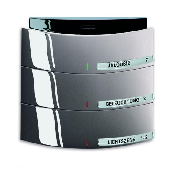 B+J Busch-triton¨ Sensoren fŸr KNX, Busch-triton¨, Bedienelement, 3/6-fach, MF/IR, platin 6320/30-20