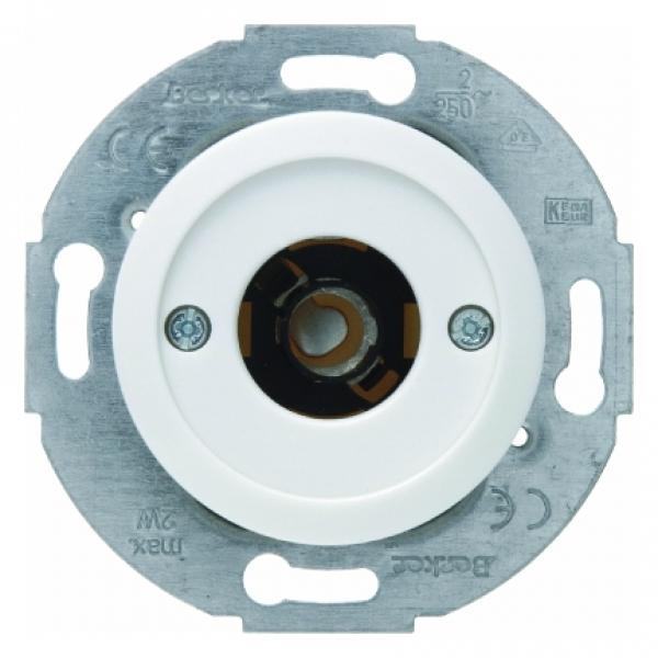 Berker 1930/Glas/Palazzo Drucktaster mit Lichtsignal + Abdeckung polarwei§ gl 5104