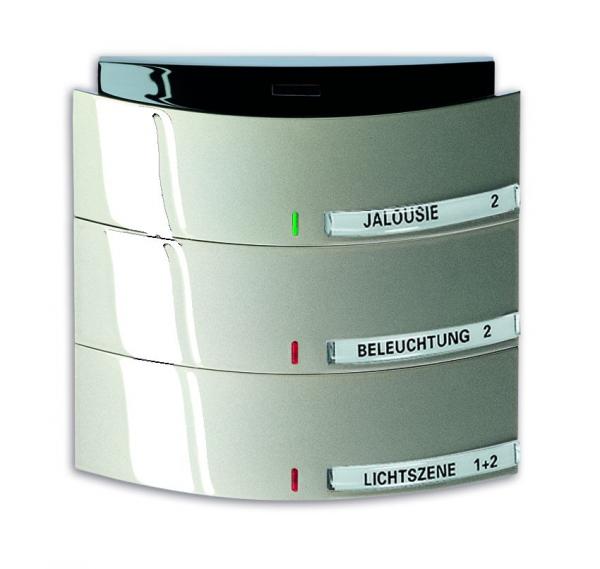 B+J Busch-triton¨ Sensoren fŸr KNX, Busch-triton¨, Bedienelement, 3/6-fach, MF/IR, champagner metallic 6320/30-79