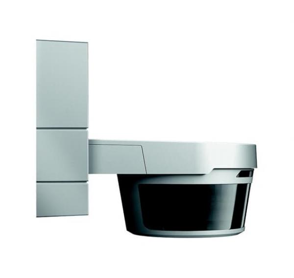 B+J Busch-W_chter¨ 280 MasterLINE mit Fernbedienung, silber metallic 6867 AGM-208