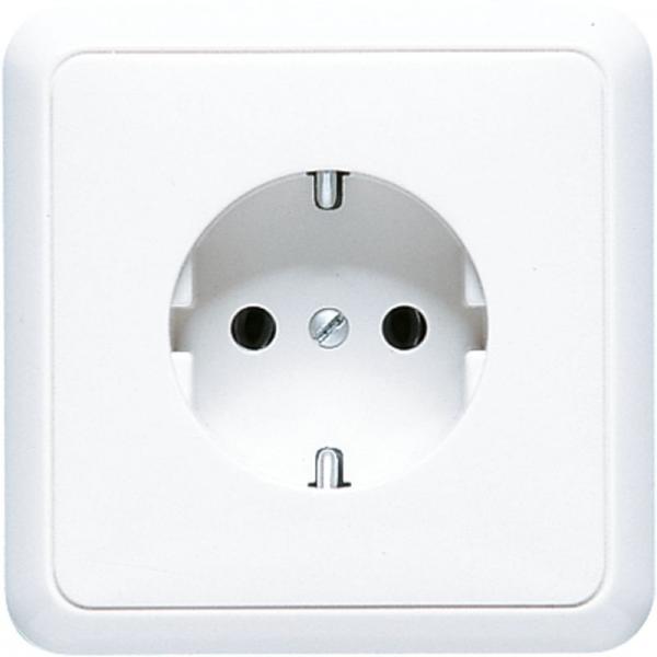 Jung CD500 Steckdose mit Vollplatte Alpinweiß 5520WW