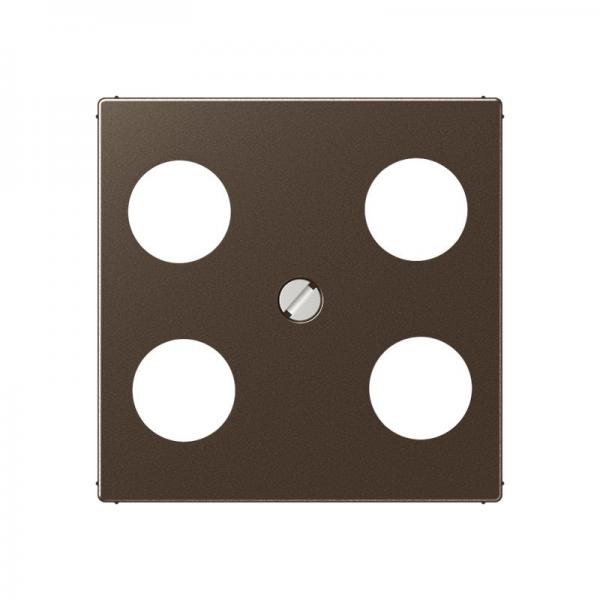 Jung A500 SAT-Adeckung 4loch Mokka A561-4SAT1MO