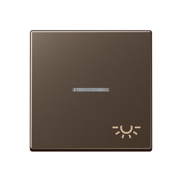 Jung A500 Kontroll Wippe mit Symbol Licht Mokka A590KO5LMO