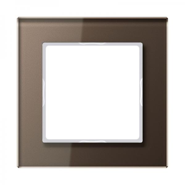 Jung A500 creation Rahmen 1fach Glas Mokka AC581GLMO