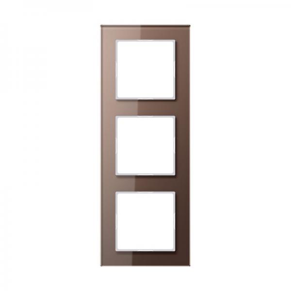 Jung A500 creation Rahmen 3fach Glas Mokka AC583GLMO