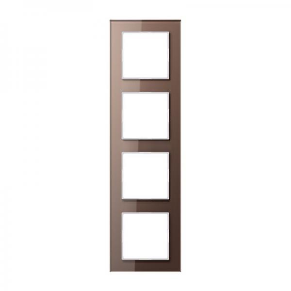 Jung A500 creation Rahmen 4fach Glas Mokka AC584GLMO