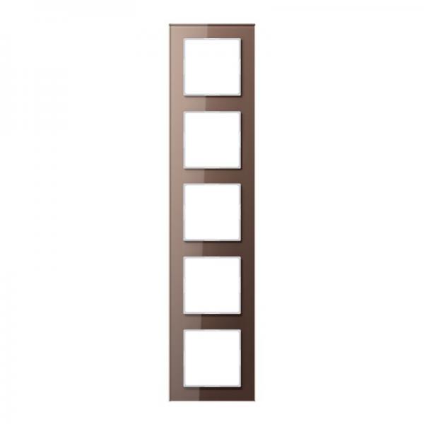 Jung A500 creation Rahmen 5fach Glas Mokka AC585GLMO