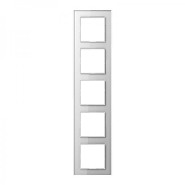 Jung A500 creation Rahmen 5fach Glas Weiß AC585GLWW