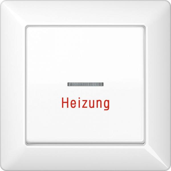 Jung AS500 Wippe Heizung Notschalter mit Vollplatte Alpinweiß AS590HWW