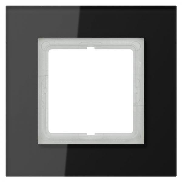Jung LS plus Rahmen 1fach Glas Schwarz LSP981GLSW