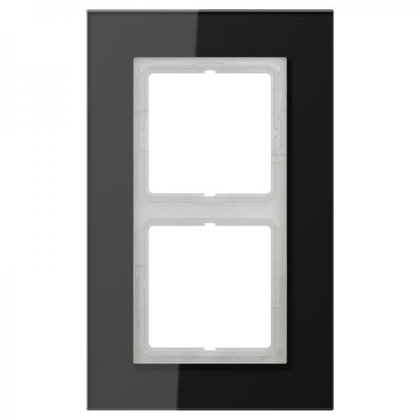 Jung LS plus Rahmen 2fach Glas Schwarz LSP982GLSW