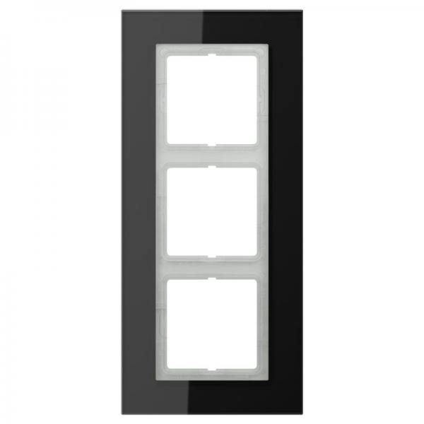 Jung LS plus Rahmen 3fach Glas Schwarz LSP983GLSW