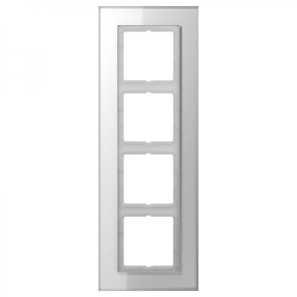 Jung LS plus Rahmen 4fach Glas Alpinweiß LSP984GLWW