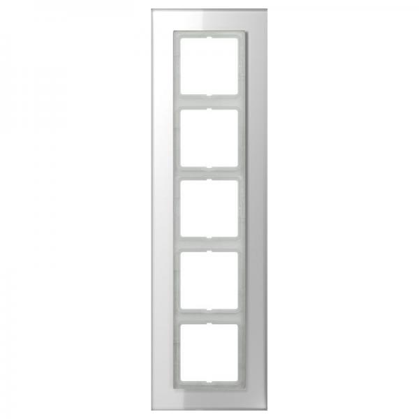 Jung LS plus Rahmen 5fach Glas Alpinweiß LSP985GLWW