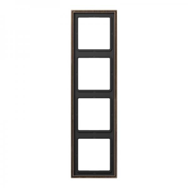 Jung LS990 Rahmen 4fach Messing Antik ME2984AT