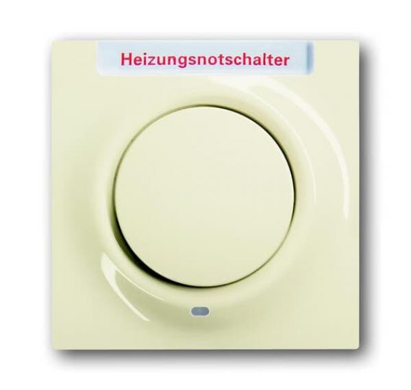 B+J impuls, Kappen, Abdeckung mit Aufdruck ""Heizung-Notschalter"", elfenbein/wei§ 1789 H-72-101""