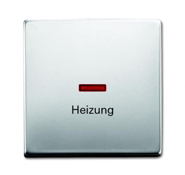 B+J pur edelstahl, Wippen mit Aufdruck ""Heizung-Notschalter"" 1789 H866""