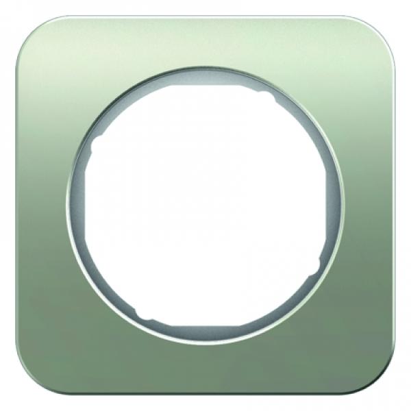 Berker R.1 Rahmen 1-Fach Edelstahl/polarwei§ 10112114