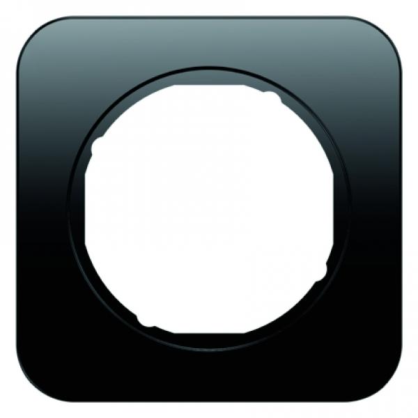 Berker R.1 Rahmen 1-Fach schwarz, gl_nzend 10112145