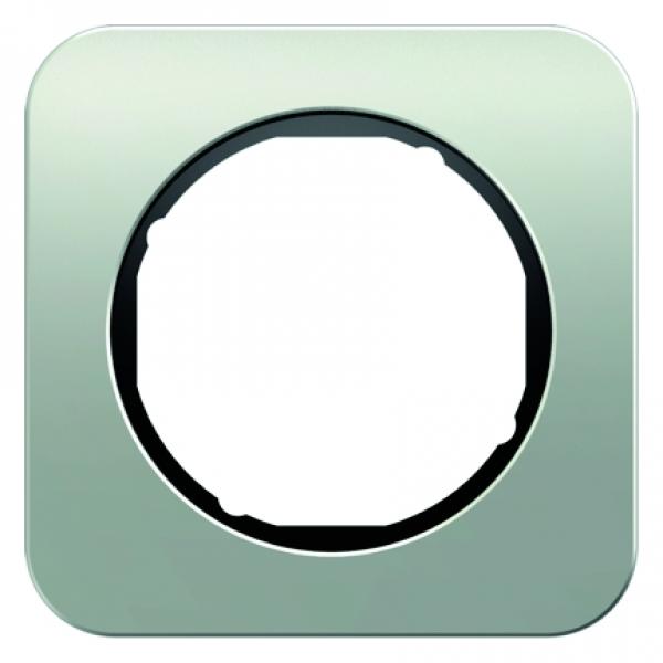 Berker R.1 Rahmen 1-Fach Alu/schwarz 10112184