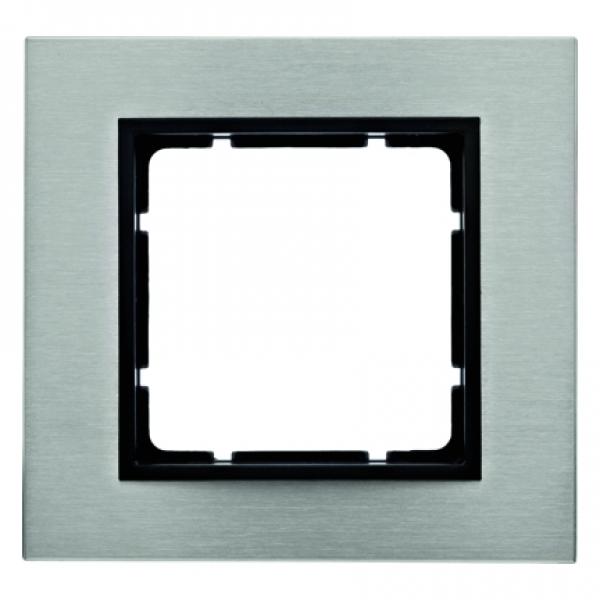 Berker B.7 Rahmen 1-Fach Edelstahl/anthrazit 10113606
