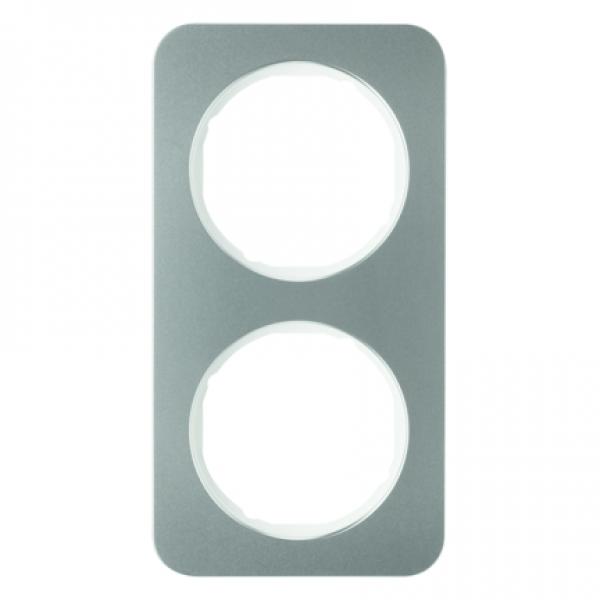 Berker R.1 Rahmen 2-Fach Edelstahl/polarwei§ 10122114