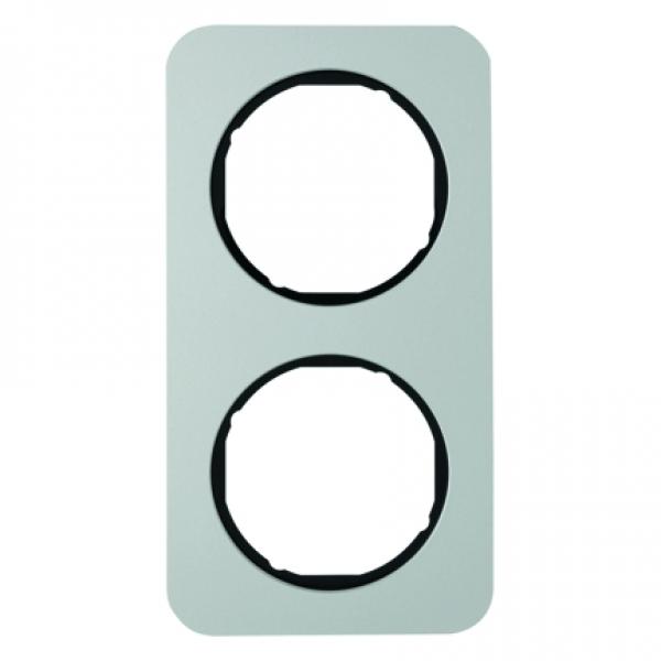 Berker R.1 Rahmen 2-Fach Alu/schwarz 10122184