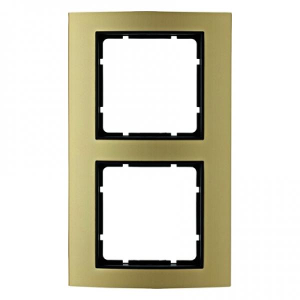 Berker B.3 Rahmen 2-Fach Alu, gold/anthrazit 10123016